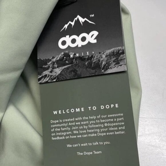 NEW DOPE Snowboarding Jacket Soft Green Size M Yeti 2X-Up Hooded Pullover - Picture 2 of 10